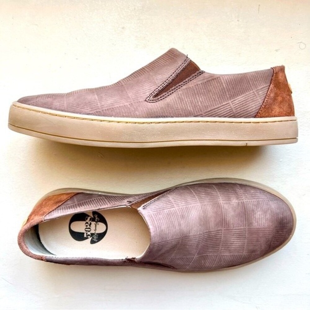 5028 Fifty-Twenty Eight Brown Glen Plaid Leather‎ Slip On Shoes Men’s EU 40 US 7